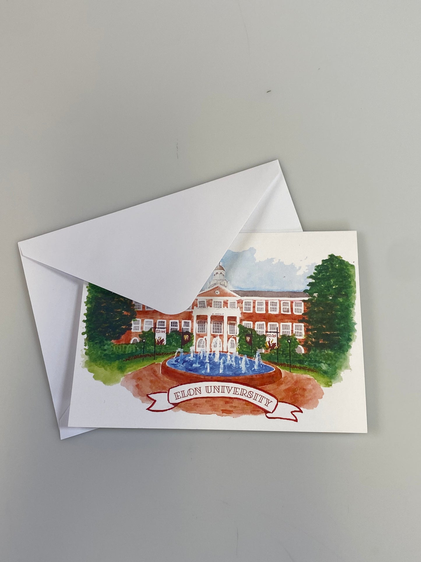 Alamance Fountain folding card